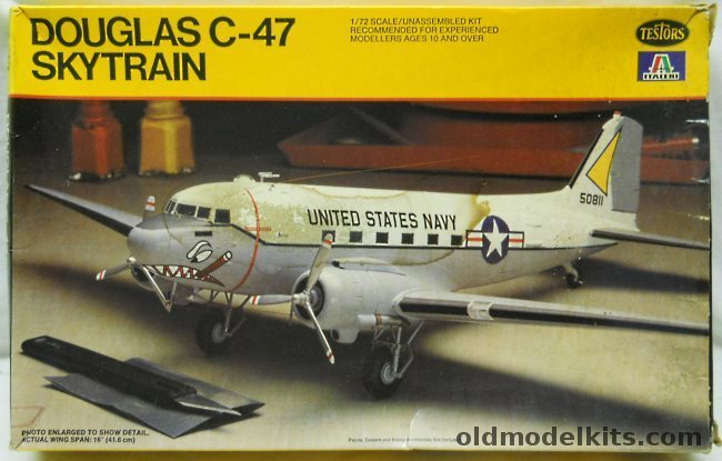 Testors 1/72 Douglas R4D / C-47 Skytrain / Dakota Mk III (DC-3)- US Navy / USAAF 'Swamp Rat' / RAF European Theater, 871 plastic model kit